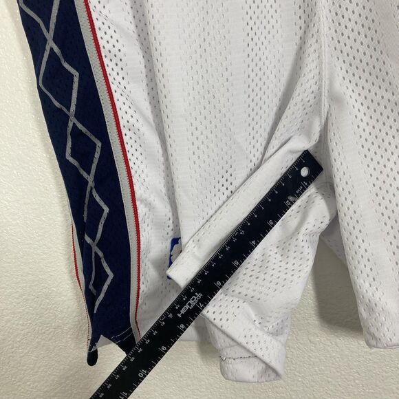 Vintage New Jersey Nets Shorts Mens 46 White Mesh NBA Basketball Champion 90s - Picture 8 of 16